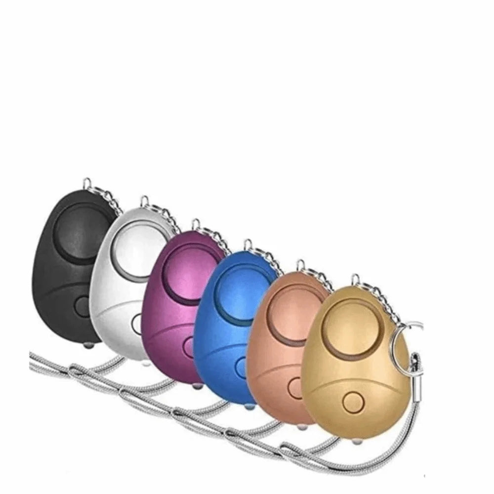 Sound Alert Loud Siren Personal Alarm LED Flashlight Egg-shaped Security Alarm 130dB Sound Safety Alarm Travel Oasis Select