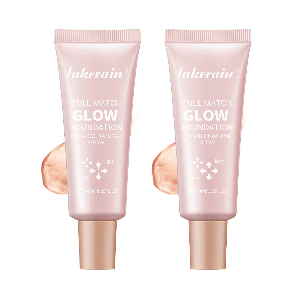 Glowing Foundation Natural Glow Enhancer Moisturizing Lightweight Base Multi-purpose Highlighter Liquid Foundation Cosmetics Oasis Select 2pcs Light