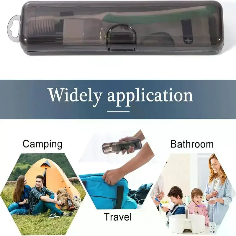 Toothbrush Box Transparent Organizer Case Travel Portable Toothbrush Holder Plastic Toothpaste Box Storage Container Oasis Select