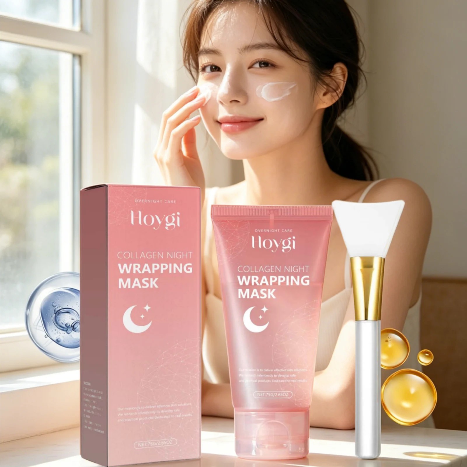Hoygi Collagen Night Peel Mask – Firm, Brighten & Shrink Pores Collagen Sleep Mask Oasis Select