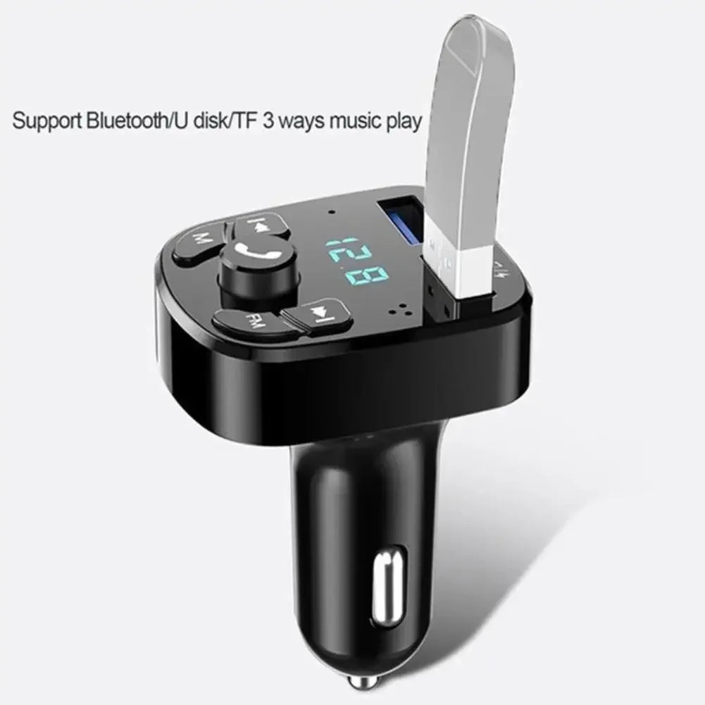 Car Mp3 Player Dual Usb Fast Charger Fm Bluetooth Receiver Bluetooth Compatible 5.0 Fm Transmitter Usb Flash Drive Plug Car Kit Oasis Select
