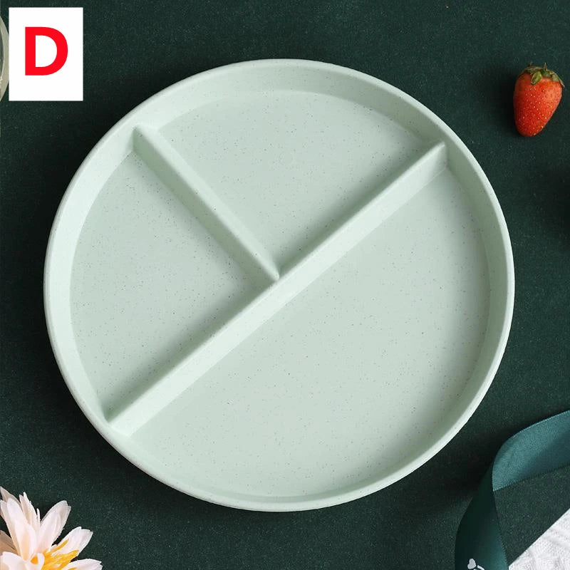 Eco Wheat Straw 3-Section Divided Dinner Plate – BPA Free Divided Dinner Plate Oasis Select D 22cm