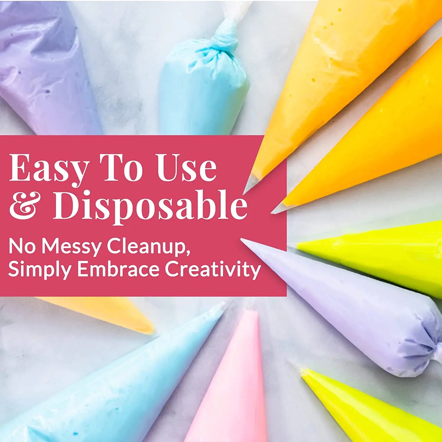200pcs Anti Burst Piping Bags Icing Piping Bag Birthday Cake making Pastry Bags Package Kitchen Baking Supplies Oasis Select