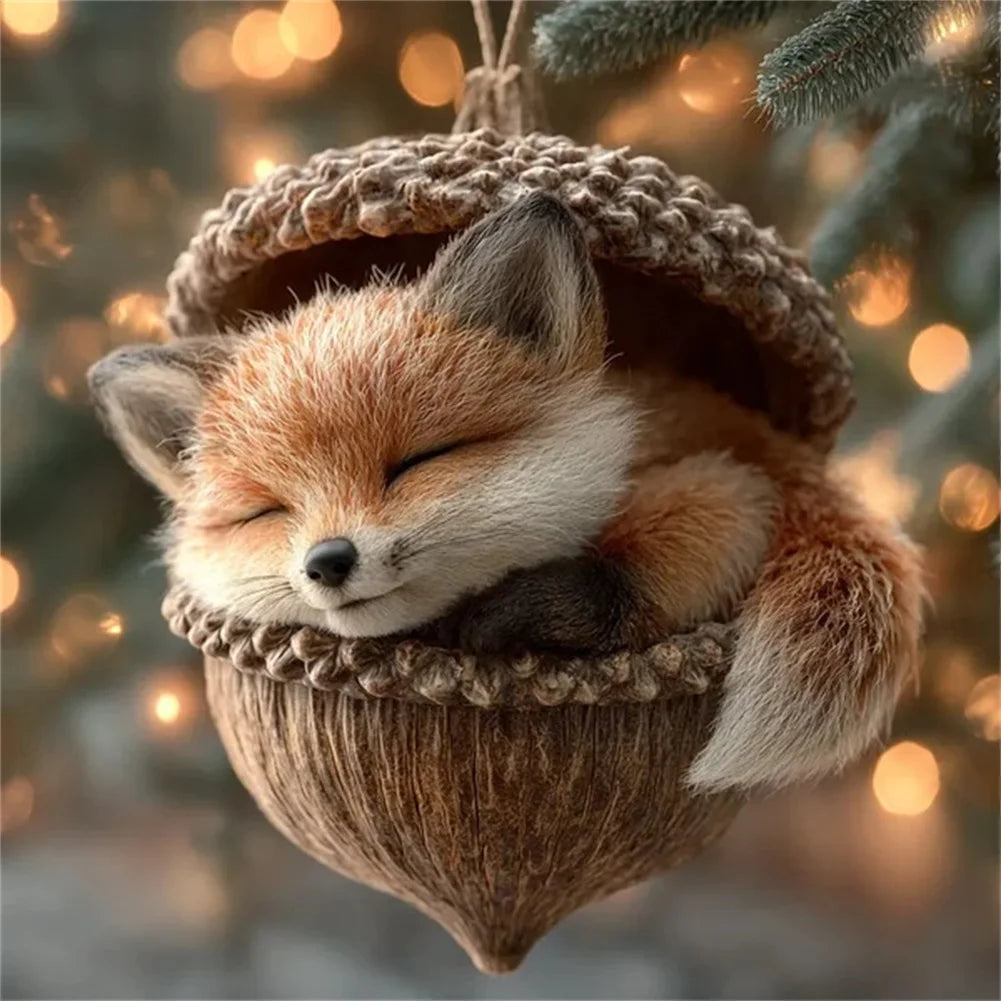 Acrylic 2D Animal Christmas Ornaments | Tree Pendants