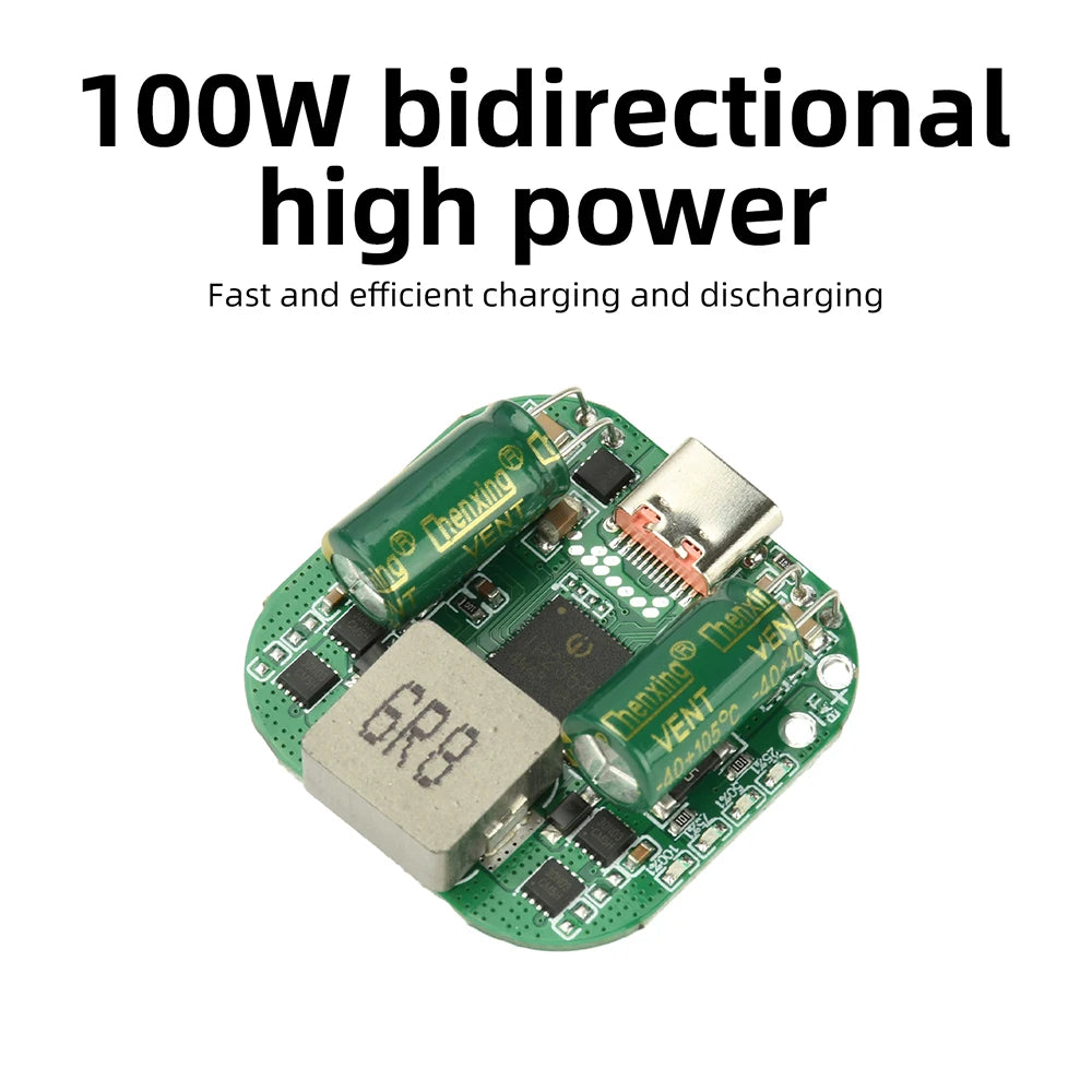 IP2368 100W Bidirectional Buck-Boost Charge/Discharge Fast Charging Module for 2-5S Lithium Batteries Temperature Protection Oasis Select