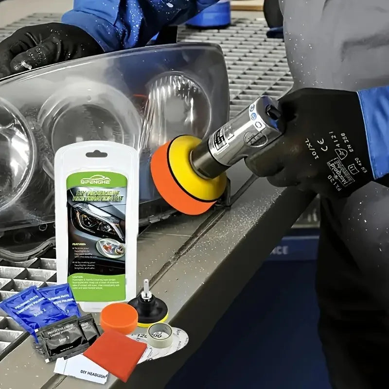 Car Headlight Restoration & Polishing Kit – Cleaning Cream