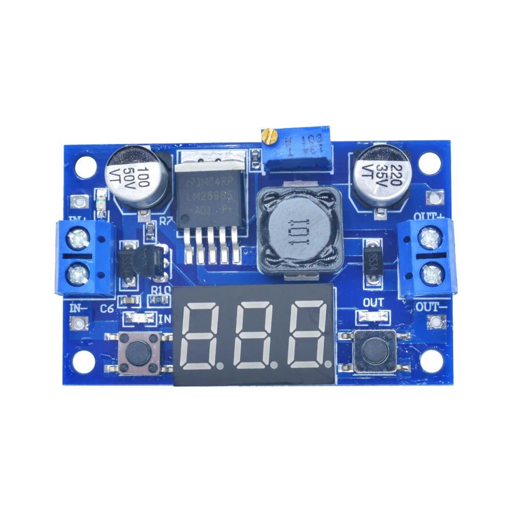 LM2596 DC DC Step Down Converter Voltage Regulator 4.0~40 to 1.25-37V Buck Adapter LED Display Voltmeter Adjustable Power Supply Oasis Select