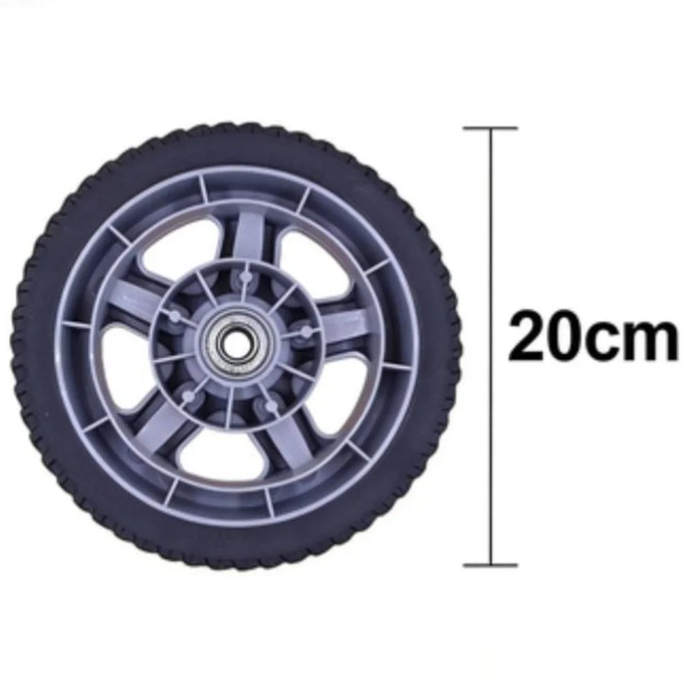Lawn Mower Wheel Set Black 17cm Front 20mm Rear Smooth Rolling Replacement Parts For Grass Cutter Garden Equipment Oasis Select Rear Wheel 20mm