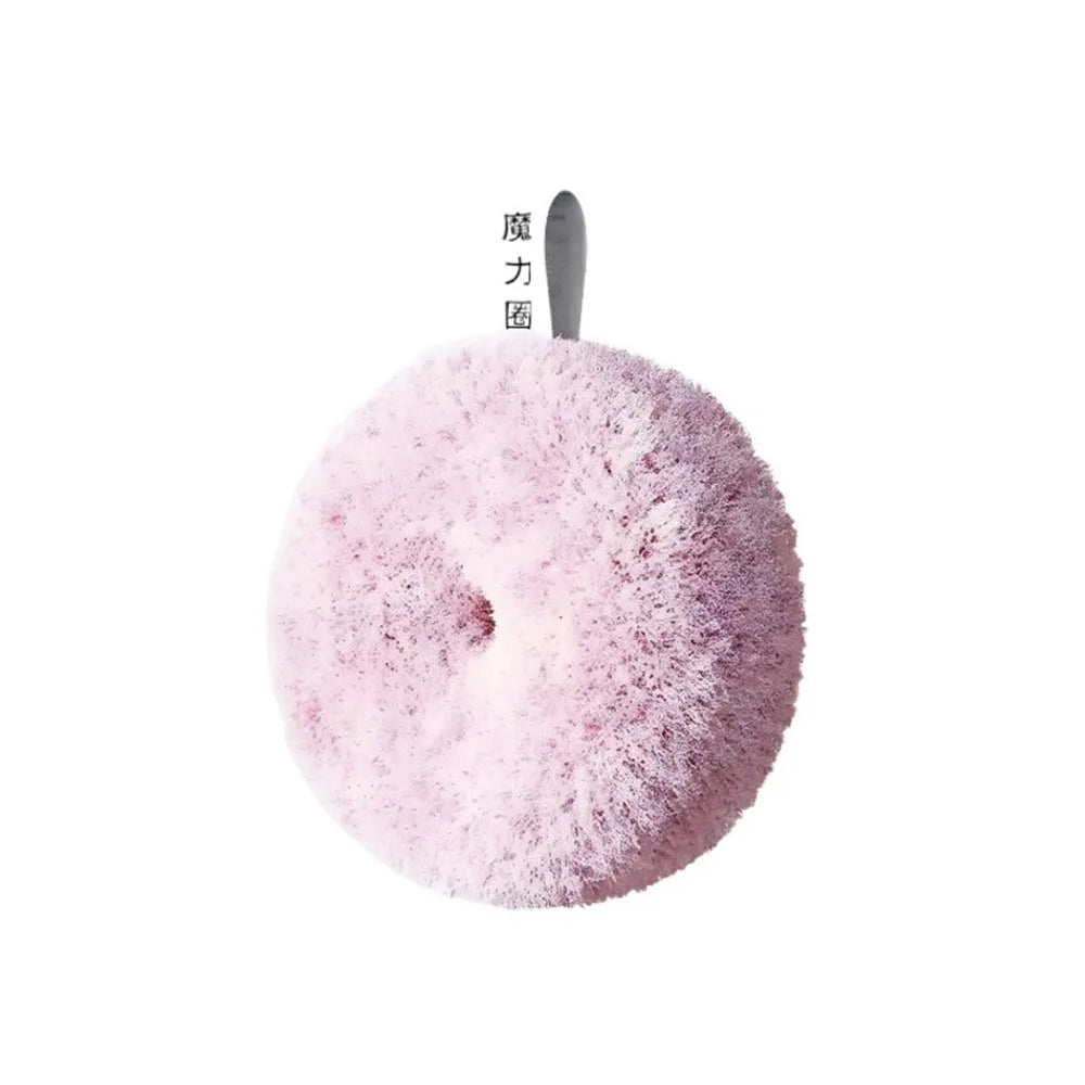 New Antibacterial Bathroom Cleaning Ball Round Reusable Countertop Cleaning Brush Scrubber for Washbasin Toilet Sink Oasis Select Pink