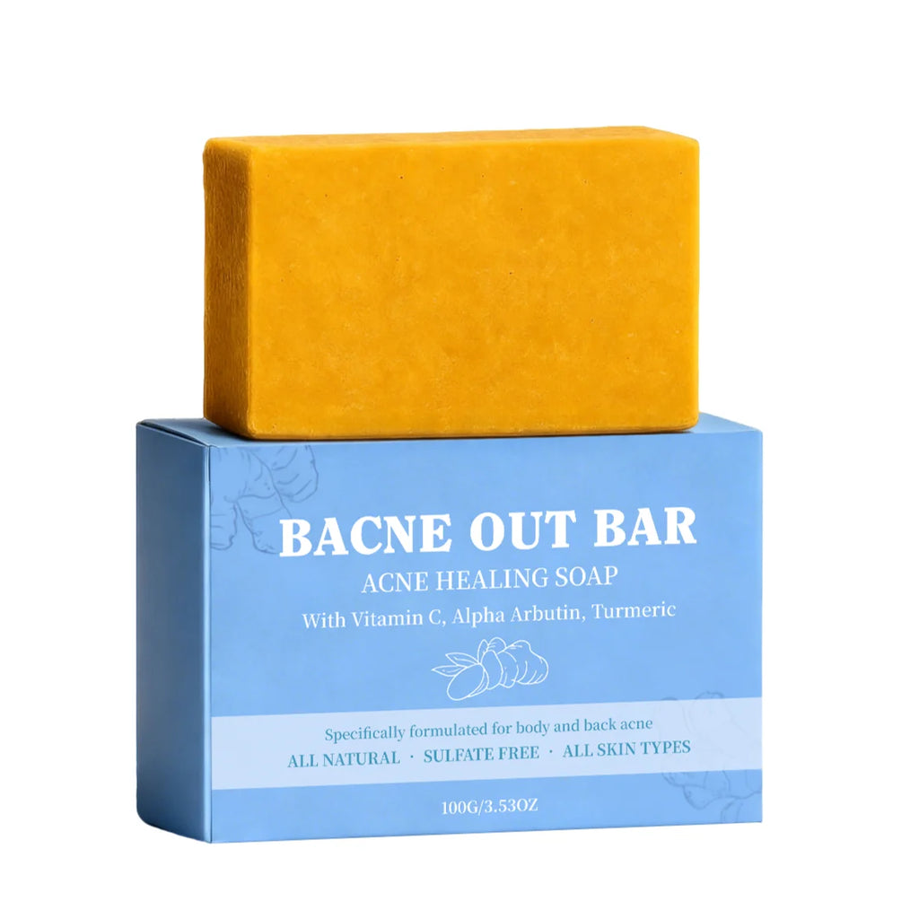 Exfoliating Body Cleansing Soap Eliminate Back Pimples Fade Acne Marks Deep Clean Dirt Oil Control Turmeric Exfoliate Soap Bar Oasis Select 100g Boxed