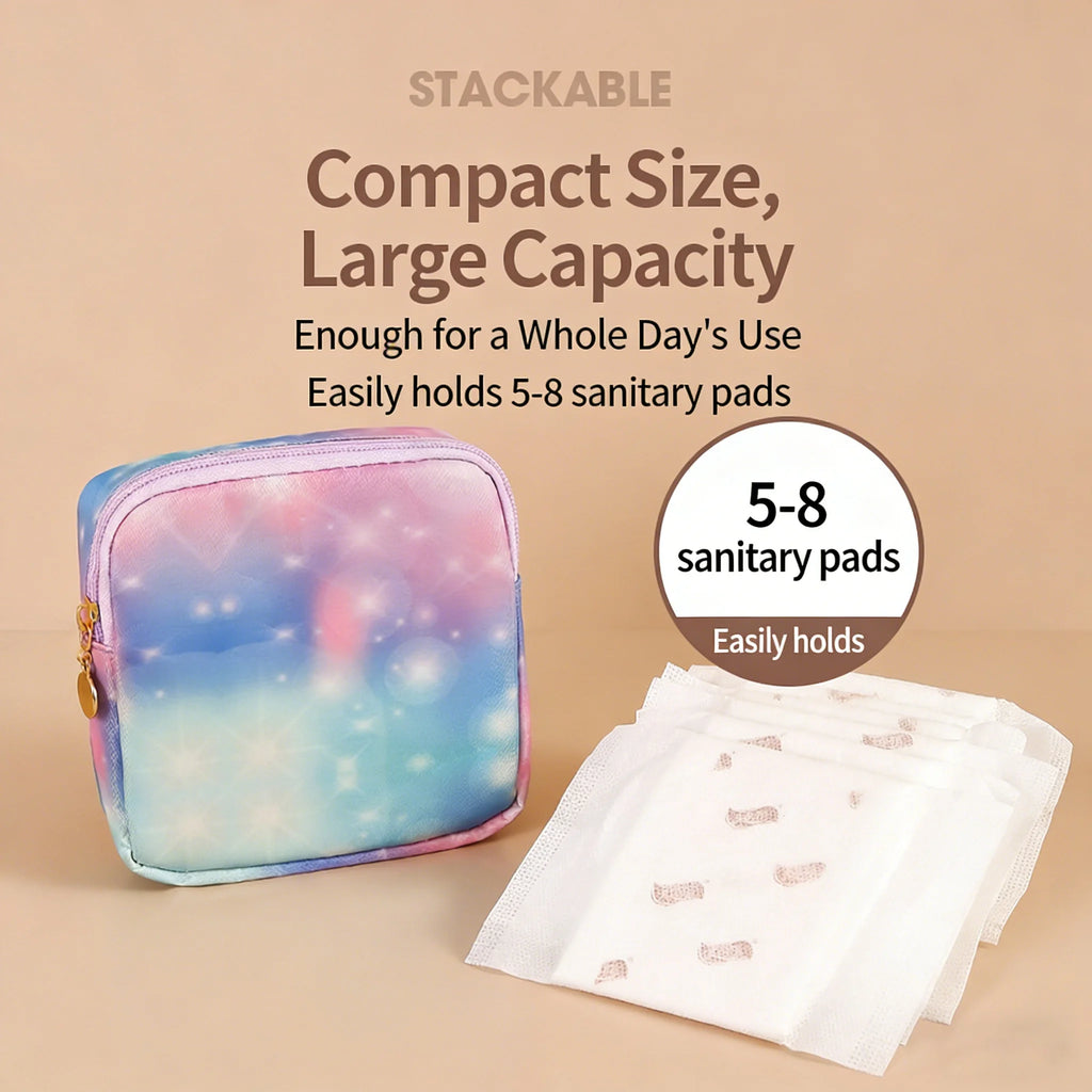 Gradient Waterproof Sanitary Pad Pouch & Mini Cosmetic Bag
