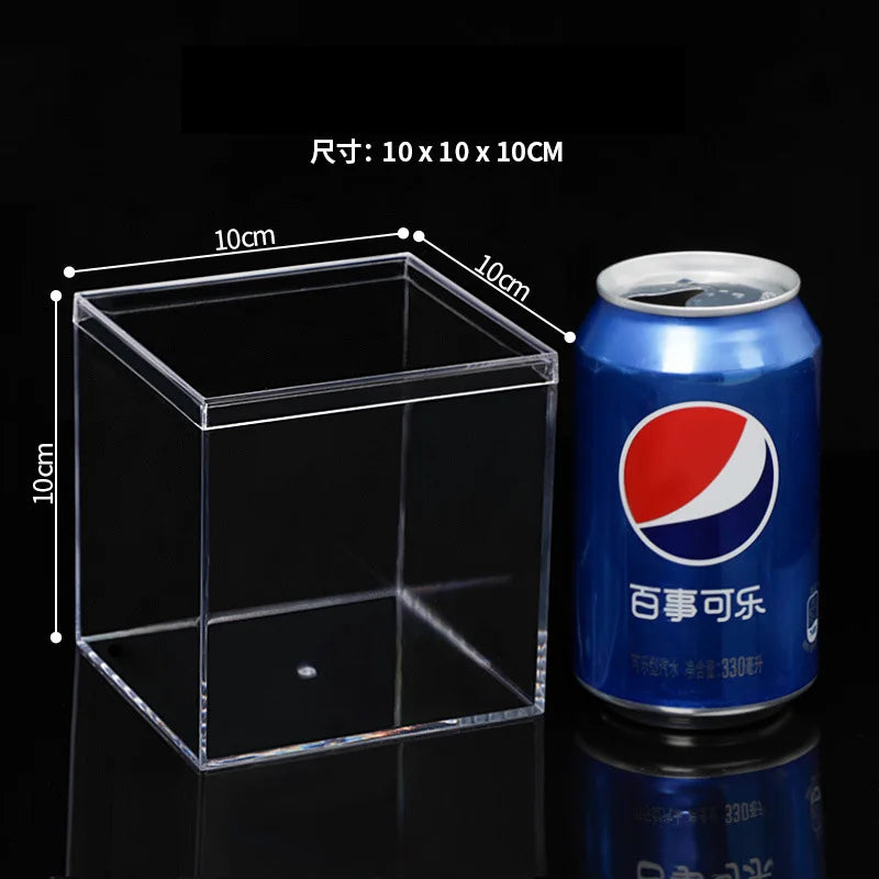 1pcs Transparent Acrylic Boxes With Cover Plastic Organizer Gift Packing Box Food Candy Storage Container For Home Display Oasis Select 10x10x10CM Other