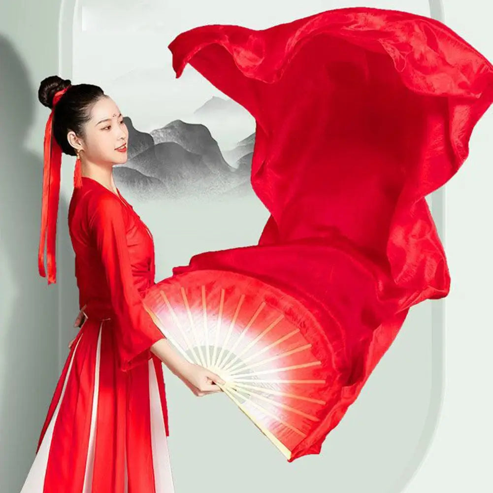 Silk Belly Dance Fans – Double-Sided Bamboo 120cm Fan Dance Performance Fan Oasis Select