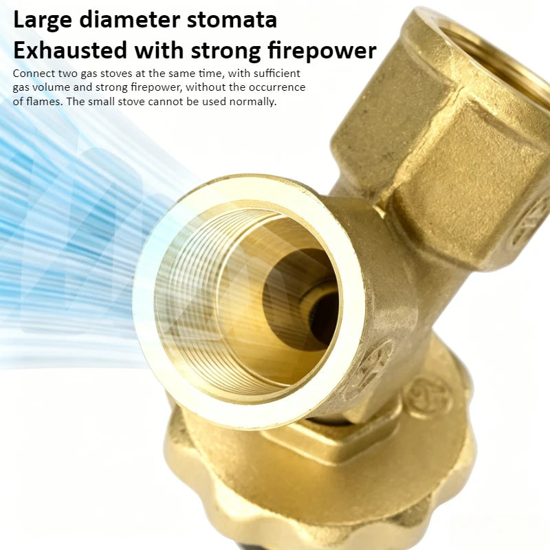 Brass Y Valve Connectors Garden Hose Hose Splitter with Solid Handle Brass Water Garden Hose Adapter 2 Way Oasis Select