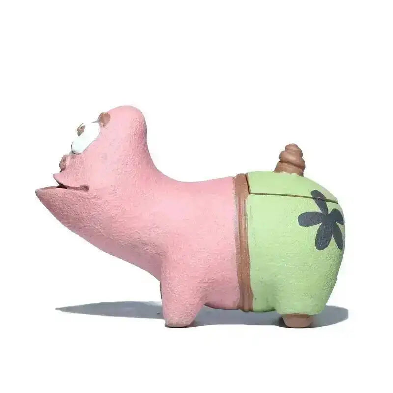 Zisha School Big Star Handheld Teapot Tea Pet Cartoon Creative Handheld Teapot Tea Brewing Pot Tea pet Quick Tea Cup Oasis Select Star light Pink