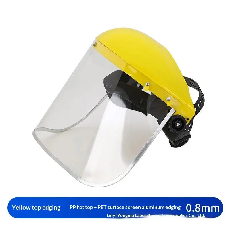 SU Garden Grass Trimmer Weed Wacker Safety Helmet Hat With Full Face Mesh Mask For Logging Brush Cutter Forestry Protection Oasis Select Yellow
