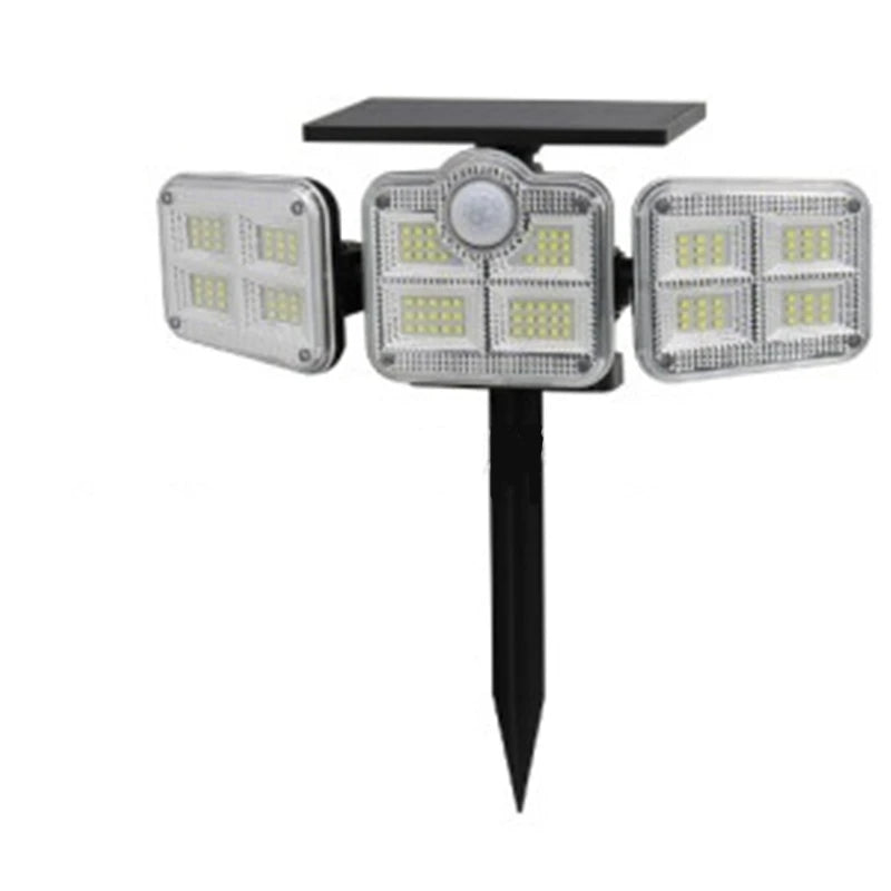 Solar 3-Head LED Outdoor Wall Light | Motion Sensor IP55