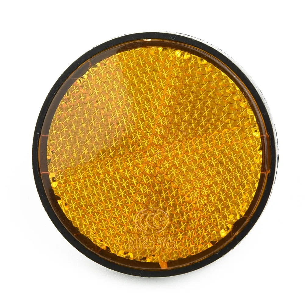 High Quality Plastic Materials Bicycle Bike Round Reflector Night Cycling Safety Reflective Bike Accessory Tool Oasis Select Orange