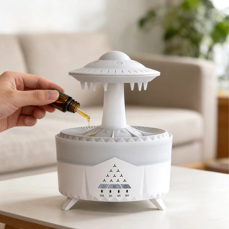 Simulation UFO Shaped Essential Oil Humidification Aroma Machine Colorful Night Light Silent Intelligent Aromatherapy Machine Oasis Select