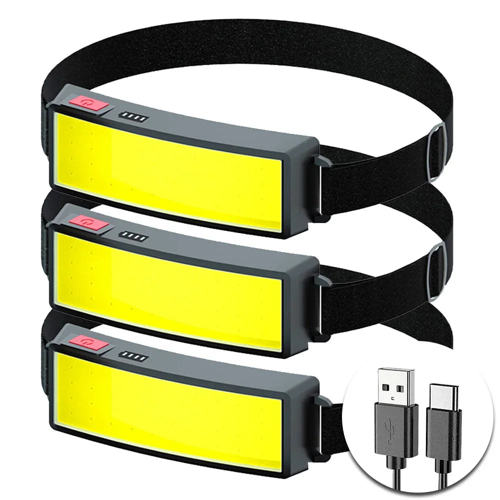 ESMARTER COB LED Headlamp – Rechargeable, Waterproof, 800 Lumens