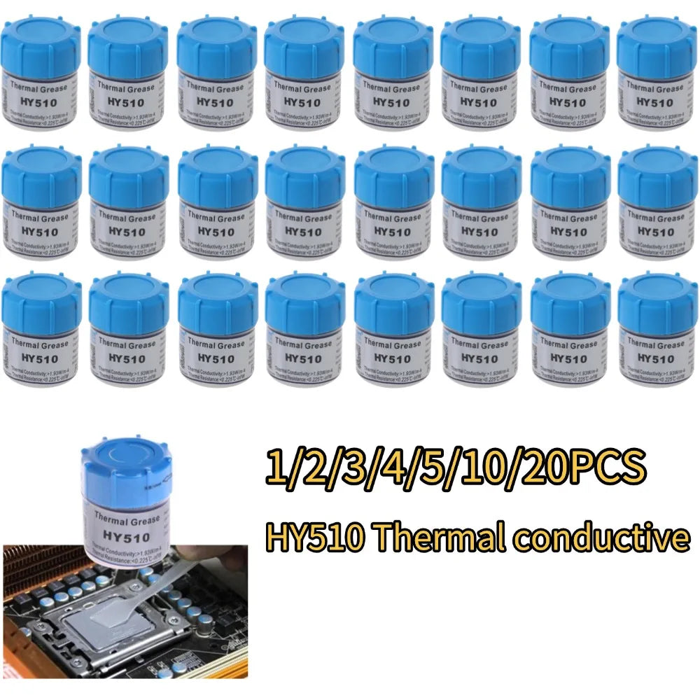 1/-10pcs 10g HY510 Silicone Thermal Paste CPU Thermal Paste For Conductive Grease Heatsink CPU GPU Chipset Notebook Cooling Oasis Select