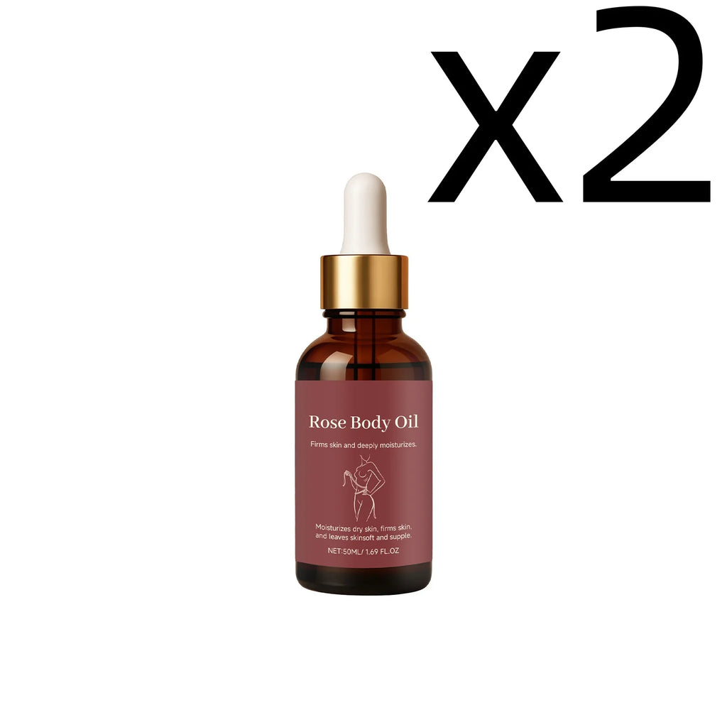 Rose Body Essential Oil Serum – Deep Moisturizing 50ml Body Oil Serum Oasis Select 50ml X 2PCS
