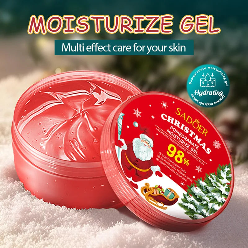300g Christmas Pomegranate Moisturizing Gel, Aloe Vera Gel Cream Skin Refresh & HydrateNourishes The Skin Oasis Select