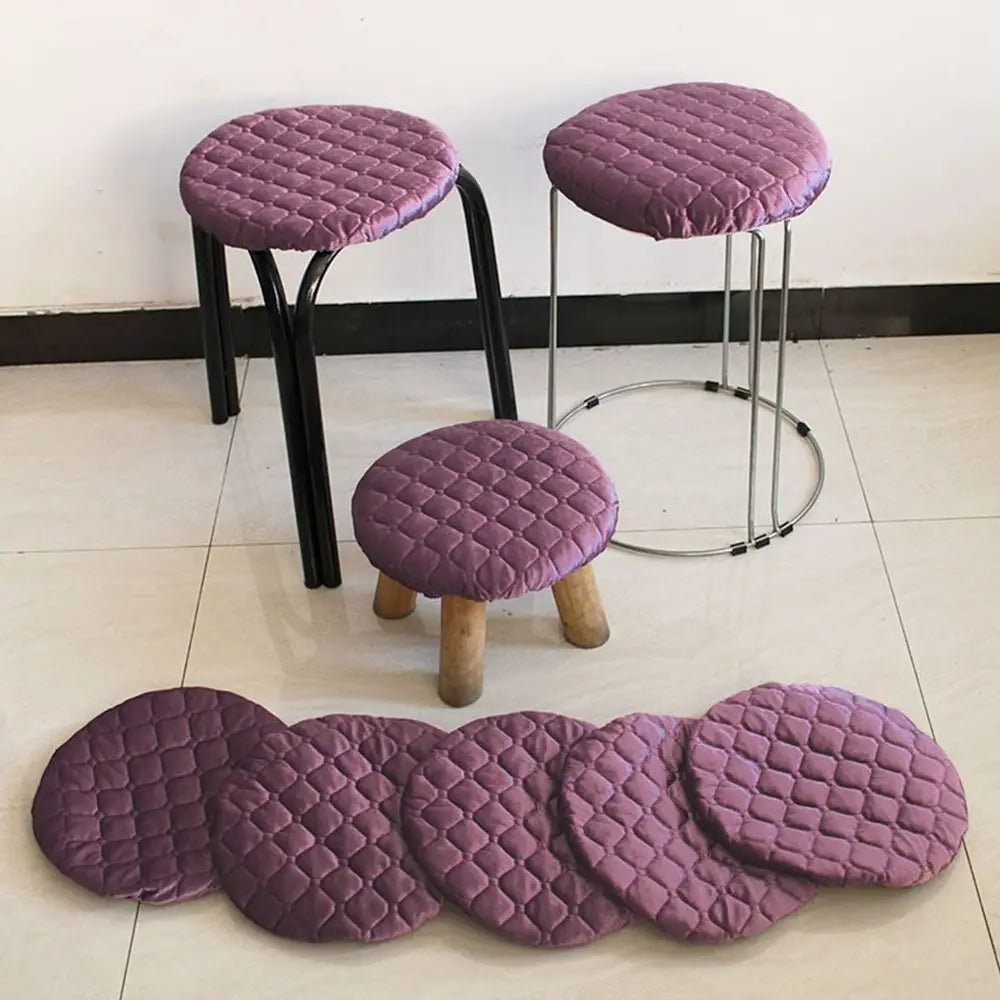 Perfect Thickening Stool Covers Elastic Solid Color Dining Stool Covers Anti Dirty Soft Round Stool Covers Dining Halls Oasis Select