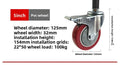3/4/5inch Medium Duty polyurethane wheels Industrial rigid double ball bearing trolley pvc swivel with lock caster wheels Oasis Select 5 INCH