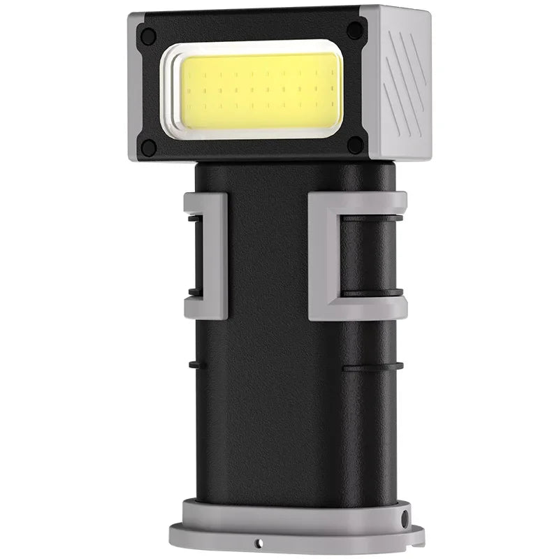 Mini LED COB Rotating Adjustable Work Light with Magnetic Base Portable Charging Flashlight Multifunctional Illumination Tool Oasis Select GZD01 gray