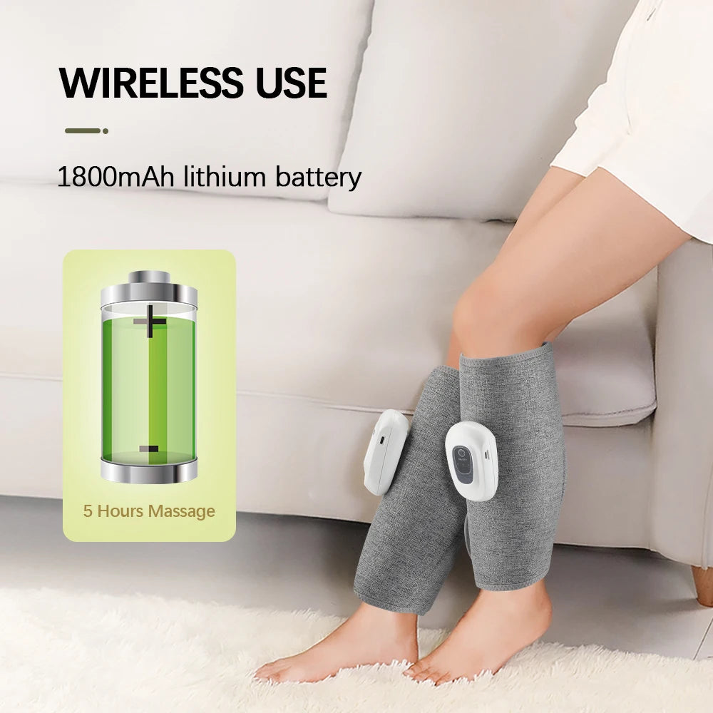 Wireless Air Compression Leg Massager – 3 Modes, 360° Wrap