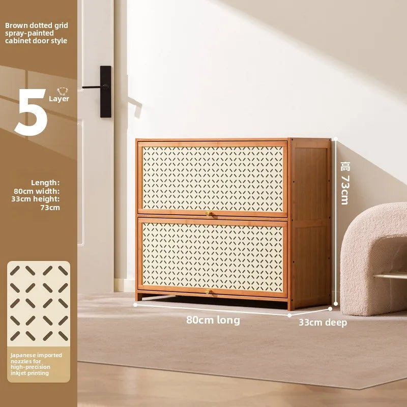 Shoe rack multi-layer household door indoor good-looking entrance dust-proof shoe cabinet rental house shoe rack Oasis Select Five floors 80
