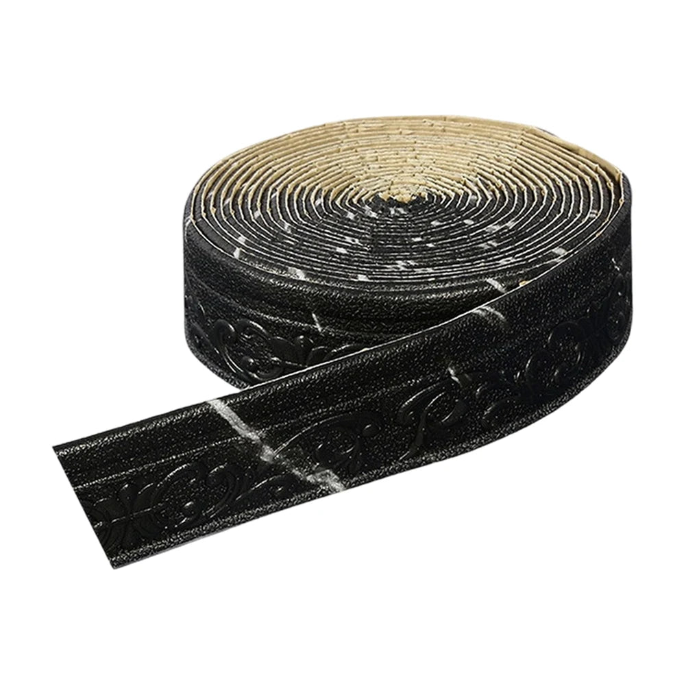 10m 3D Self-Adhesive Wall Trim Skirting Border | Waterproof Wall Border Trim Oasis Select Black