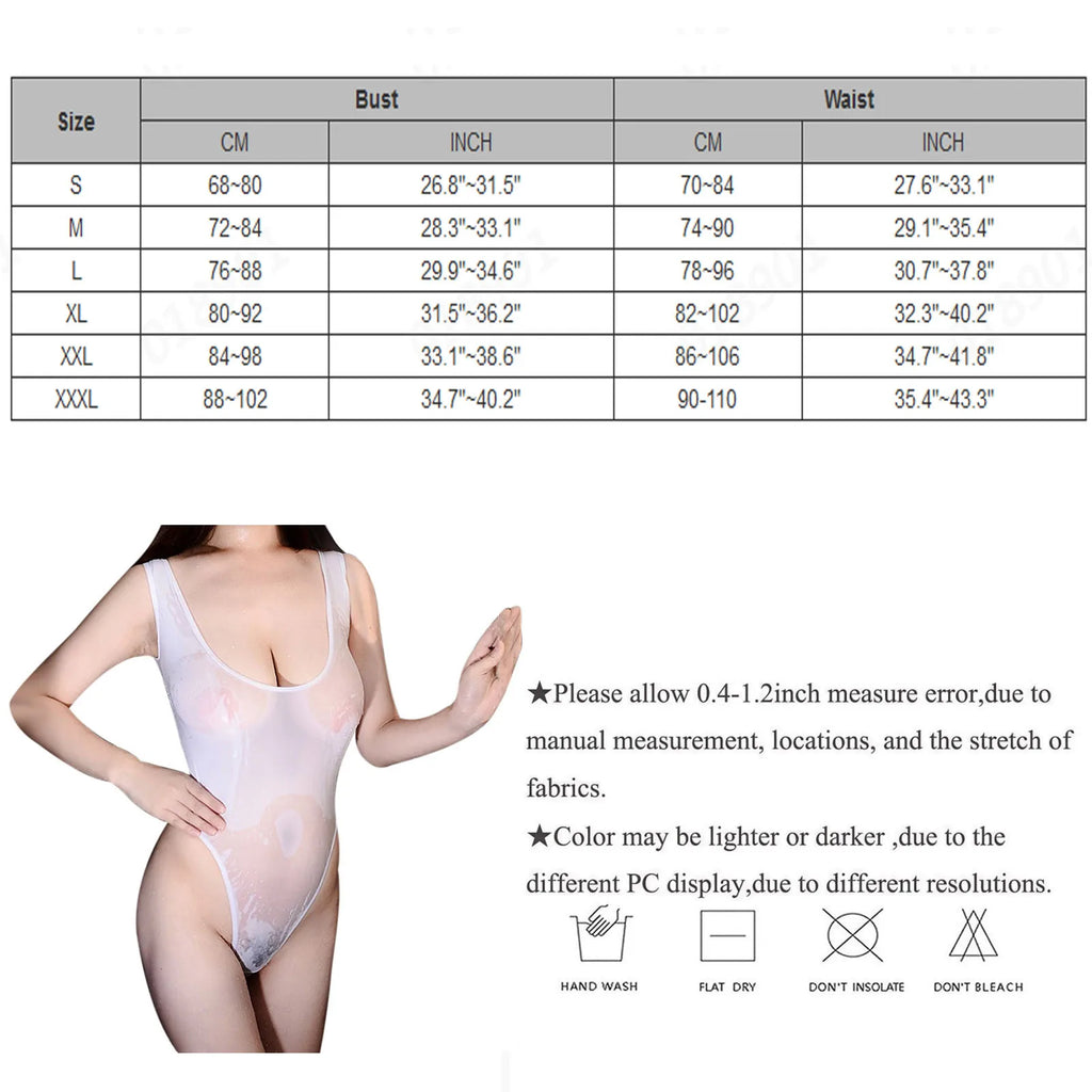 Women's Sheer Mesh Lace Bodysuit – Sexy See-Through Lingerie Lingerie Bodysuit Oasis Select
