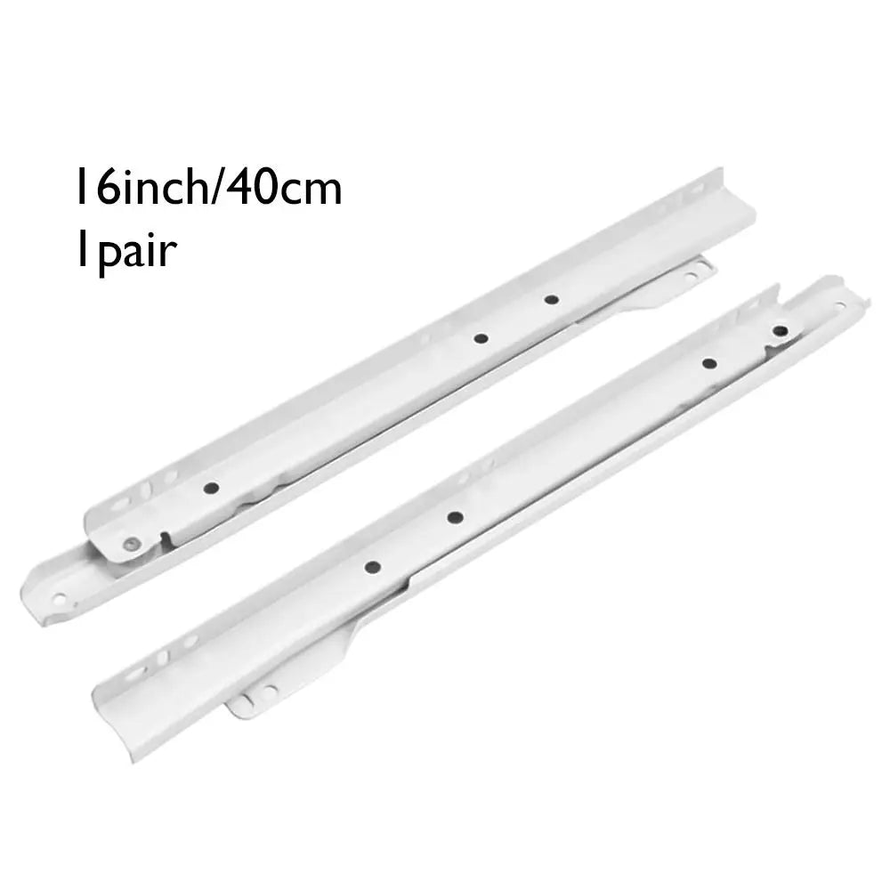 1Pair Mute Pulley Furniture Two Section Cabinets Keyboard Roller Computer Table Chute Two Cabinet Rails Drawer Track Slides Oasis Select 16inch-40cm