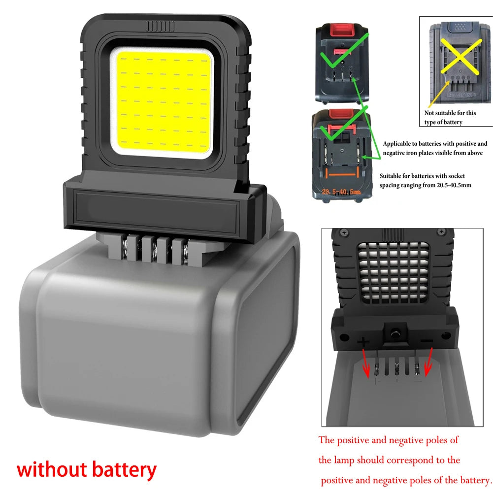 14W LED Work Light Camping Lantern Pocket Work Light For 20V/21V Power Tool Lithium Battery Accessories Oasis Select
