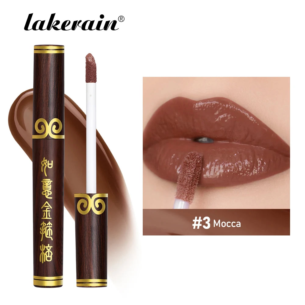 Lakerain Matte Velvet Lip Gloss Waterproof Liquid Lipstick Nude Lips Tint Mud Non-sticky Long Lasting High Shine Lip Glosses Oasis Select Mocca
