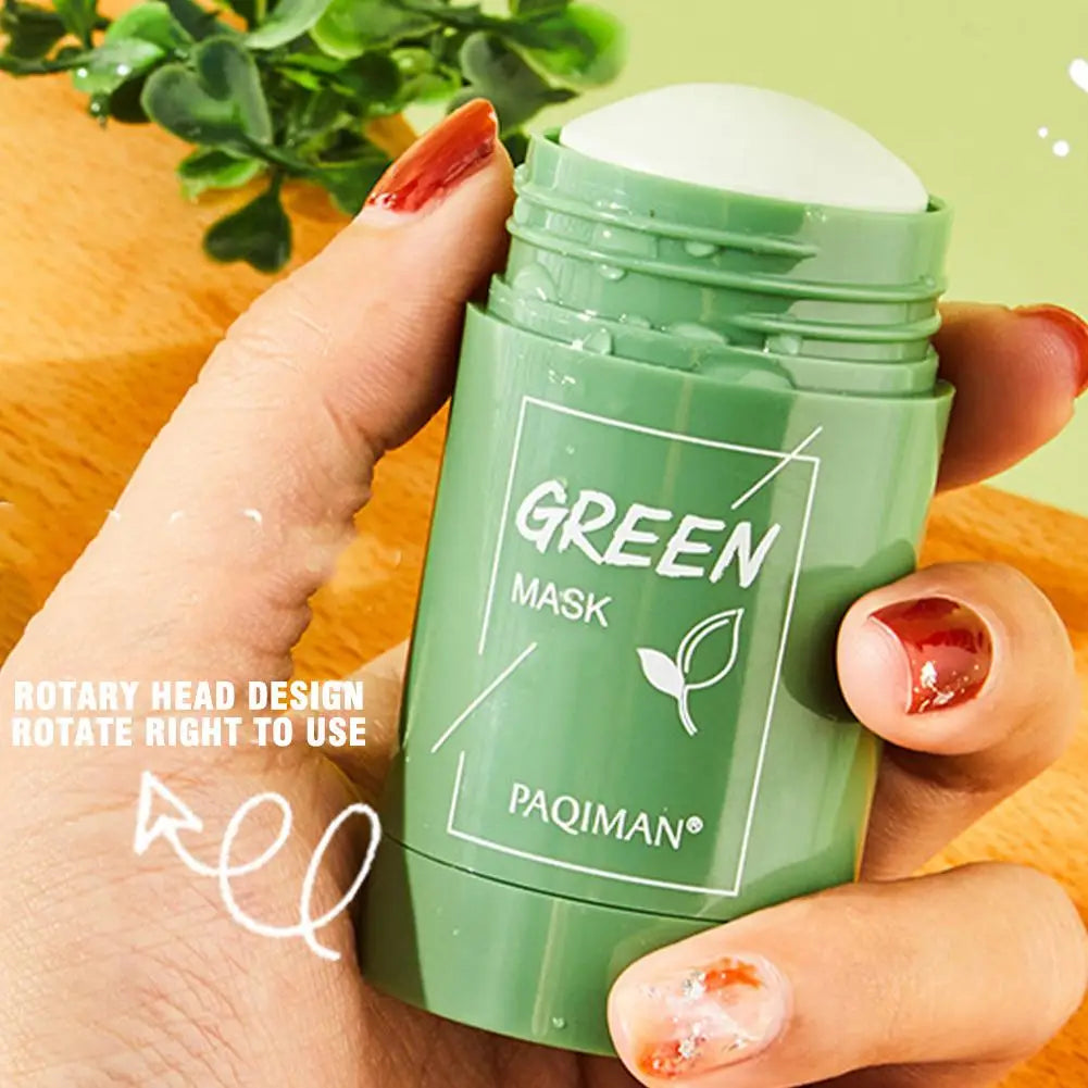Green Tea Mask Face Clean Cleansing Stick Mask Face Deep Moisturizing Shrink Pores Blackhead Acne Facial Skin Care Oasis Select