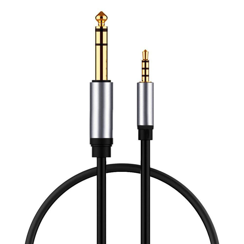 3.5mm to 6.35mm Stereo TRS Audio Cable – AUX Adapter 1M–3M