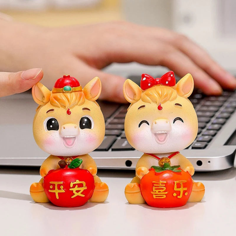 2026 Year of The Horse Table Decoration Charming Pony Accessory Lucky New Year Gift and Cute Car Decor DIY Craft Oasis Select