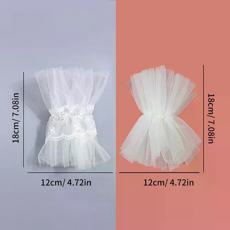 Nail Decorations For Nail Art Lace Fake Pleated Cuff Manicure Photography Props Fake Sleeves Nails Accessories Supplies Charms Oasis Select