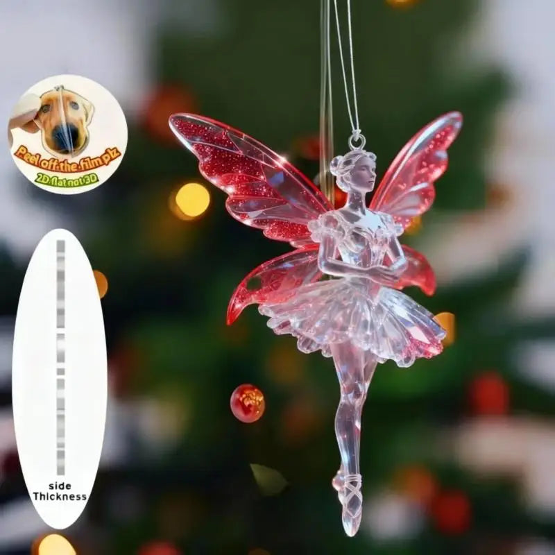 Sparkling Ballerina Acrylic Pendant | Car & Christmas Ornament