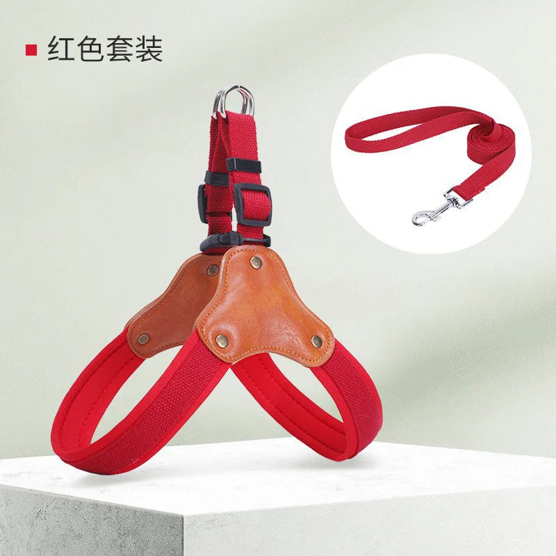 No-Pull Dog Harness with Padded Handle Reflective Escape-Proof Leash Breathable Mesh for Medium Large Dogs Pet Walking Gear Oasis Select Red suit XL