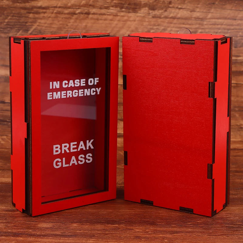 Funny Break In Case Emergency Gift Box With Hammer Gift Packaging Case Red Gag Gift Organizer For Birthday Holiday Oasis Select