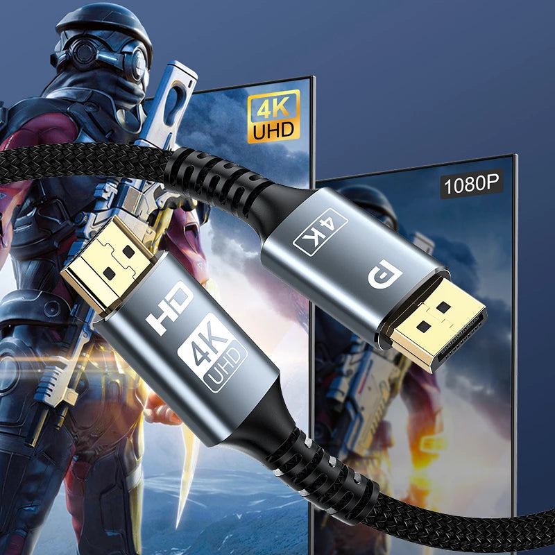 DisplayPort to HDMI Compatible Cable 4K 30Hz DP to HD Adapter Display Port Video Audio For PC Laptops TV Box Projector PS4 Oasis Select