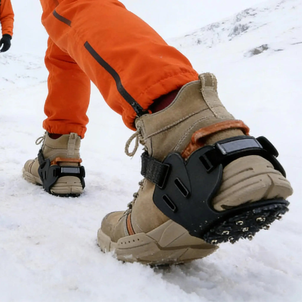 Ice Cleats 9 Studs Anti-Slip Snow Crampons Ice Snow Cleats for Shoes Boots for Winter Walking Running Hiking Climbing Outdoor Oasis Select 41to 44