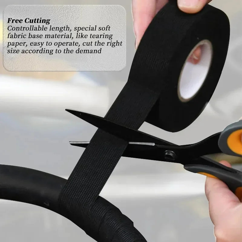 9/15/19/25MM Electrical Insulating Tape Heat Resistant Harness Tape Car Cable Harness Wiring Loom Protection Waterproof Tape Oasis Select