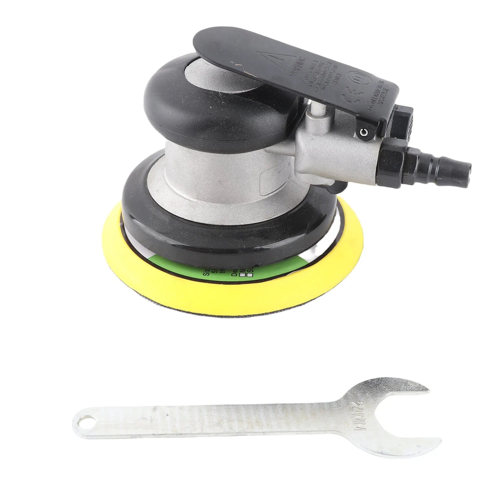 Air Sanding Machine Pneumatic Sander Aluminum Alloy Air Sanding Sandpaper Machine for Car Beauty Wood Polishing Oasis Select black