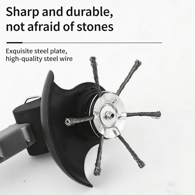 Weed Brush Head Steel Wire Wheel Grass Trimmer Head Removal Moss Rust Lawn Mower Grass Brush Disc Weed Brush Trimmer Heads Oasis Select