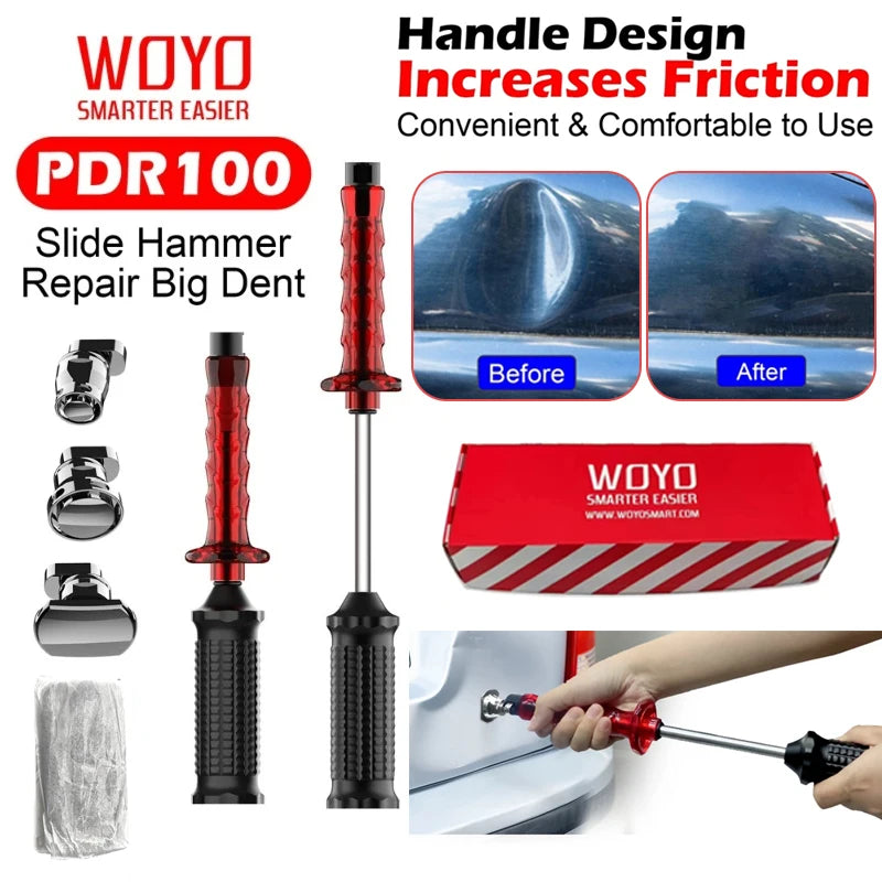 Car Dent Repair Tools for WOYO PDR100 Slide Hammer Dent Puller with Tabs Set Automotive PDR Paintless Dent Pulling Tools Suit Oasis Select